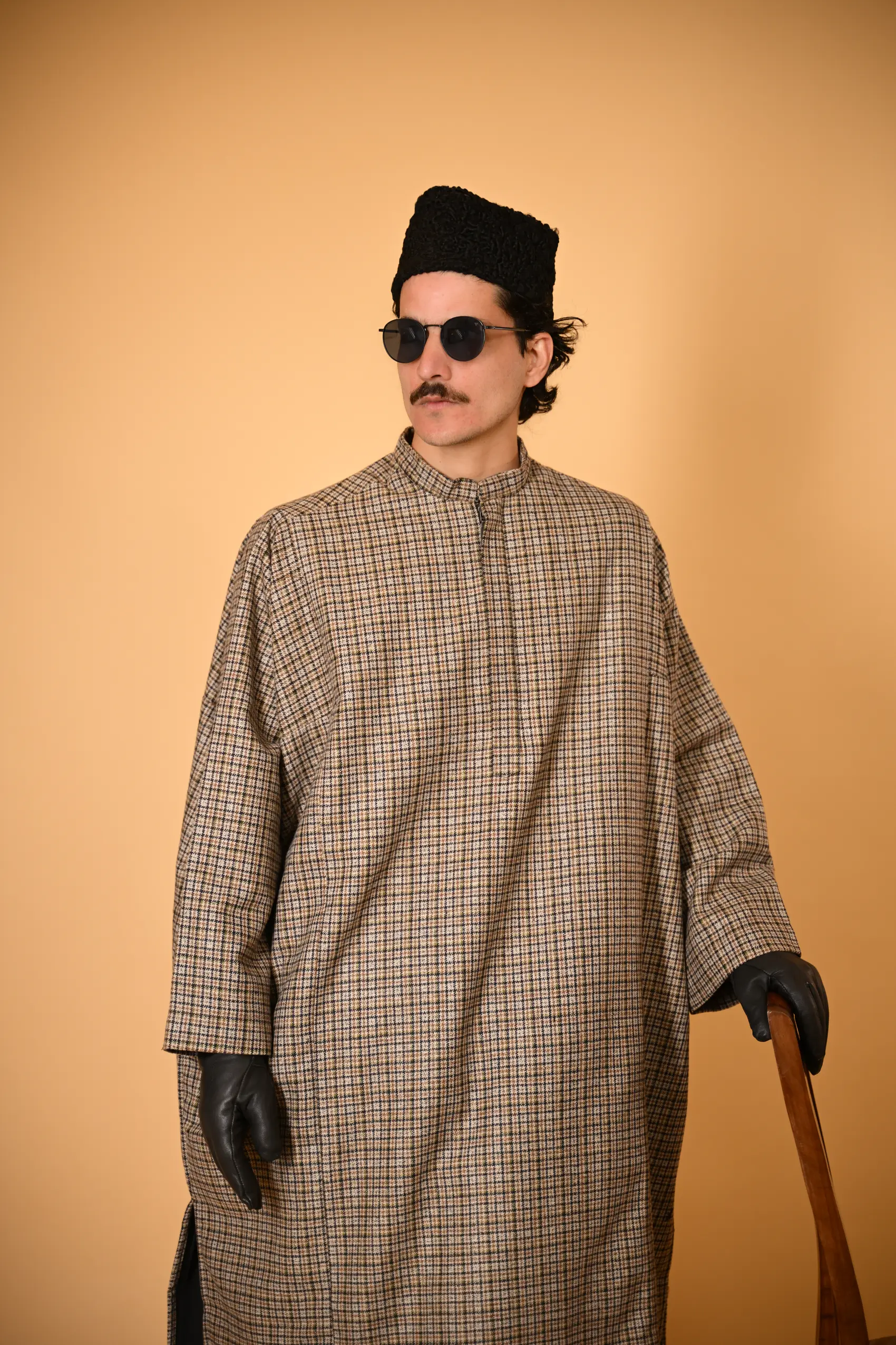 Gun Club Check Pheran For Men