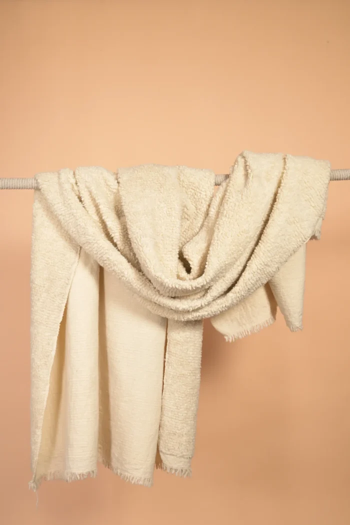 white woolen blanket