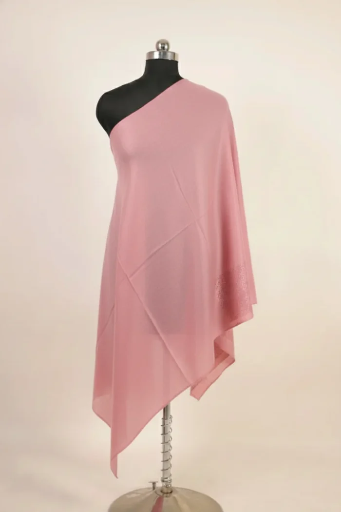 light carmine pink shawl