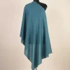 sea blue scarf GI-certified Pashmina shawl  handwoven 