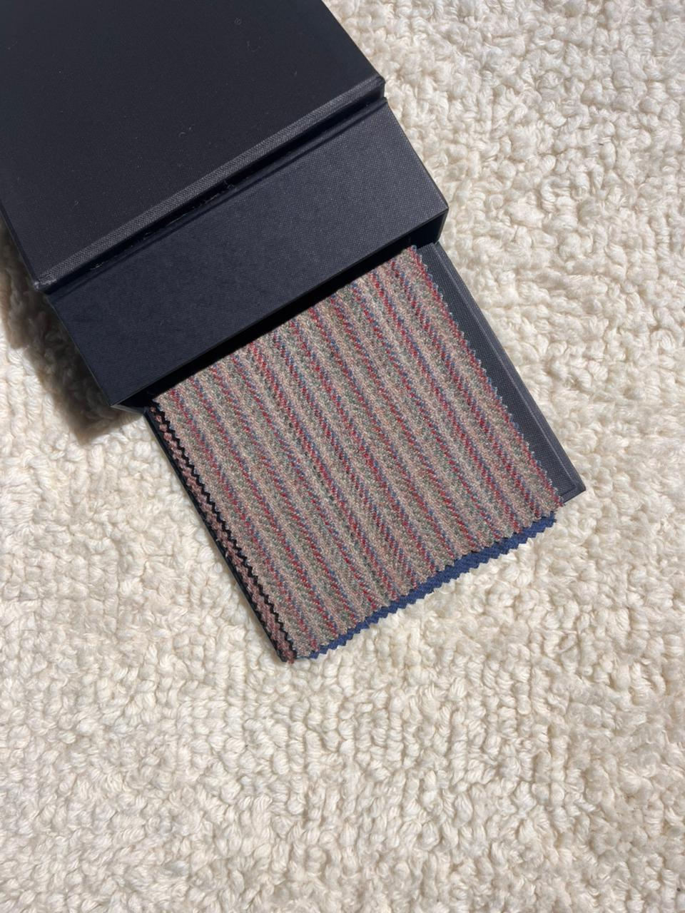 Handmade wool swatch card