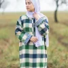 light green kashmiri  pheran for girls