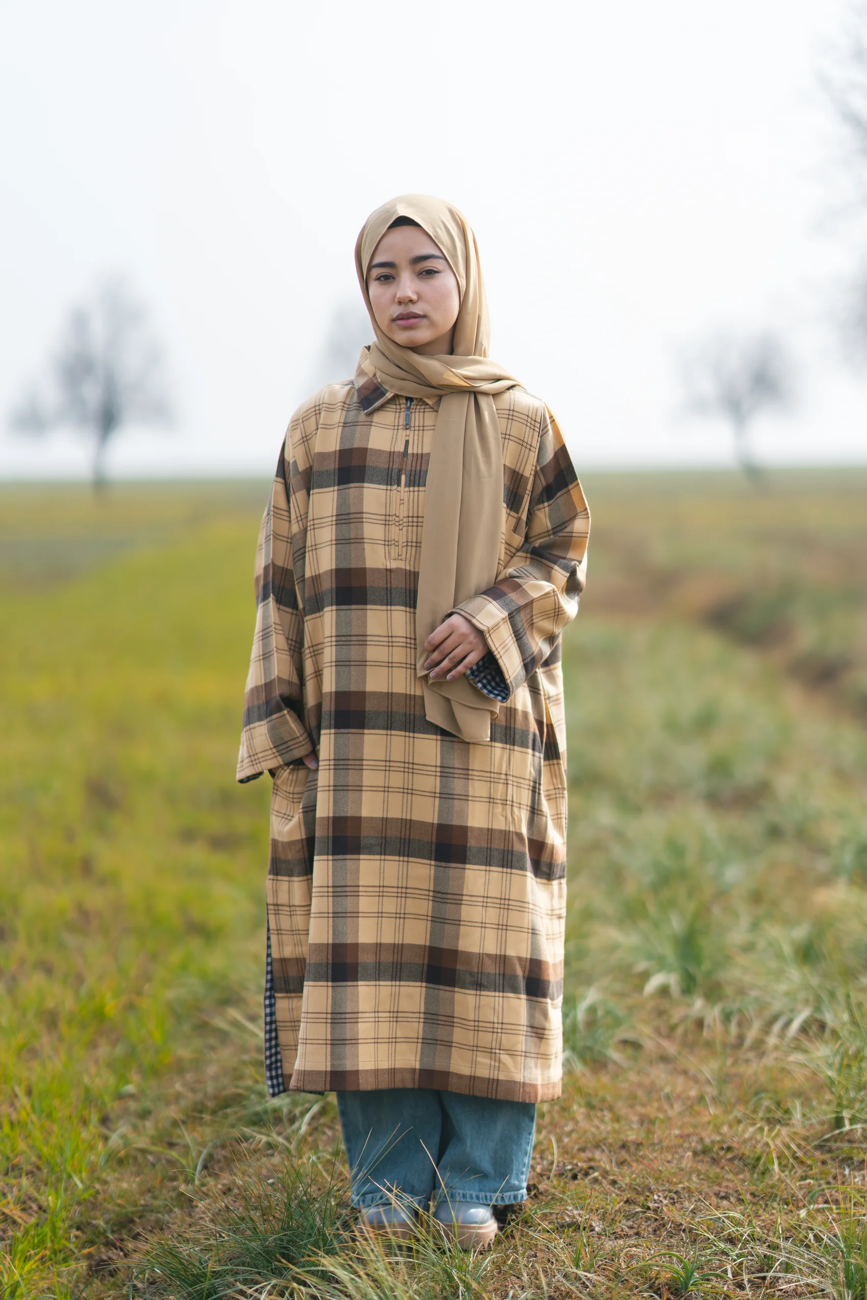 brown kashmiri pheran for womens